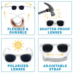 Kids Urban Polarized Sunglasses | White