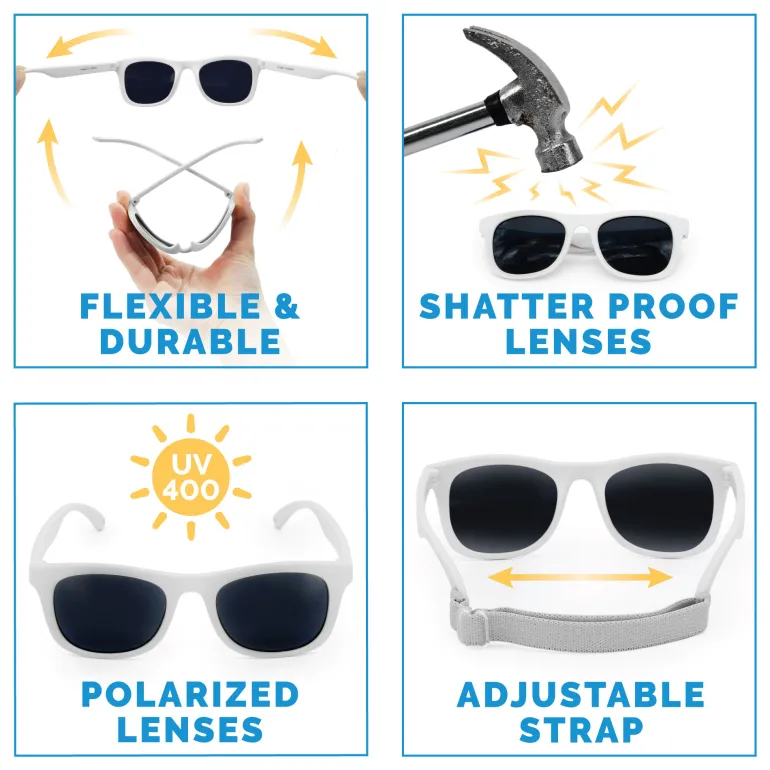 Kids Urban Polarized Sunglasses | White