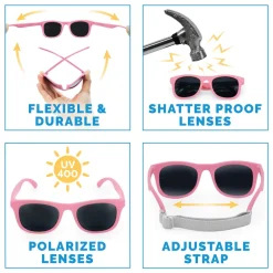 Kids Urban Polarized Sunglasses | Peachy Pink