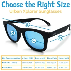 Kids Urban Polarized Sunglasses | Black Aurora