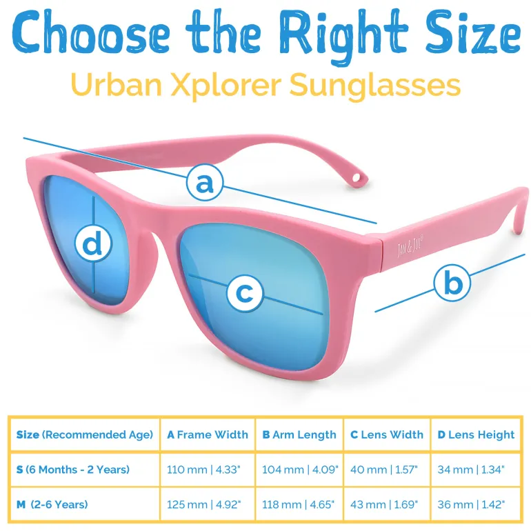 Kids Urban Polarized Sunglasses | Peachy Pink Aurora