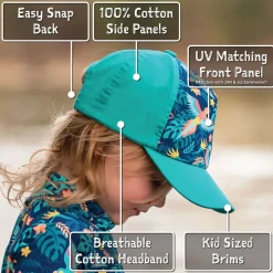 Kids UV Baseball Caps | Sea Turtle