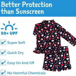 Kids UV Rashguard Set | Strawberry