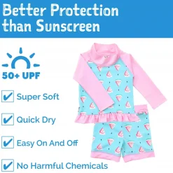 Kids UV Rashguard Set | Watermelon