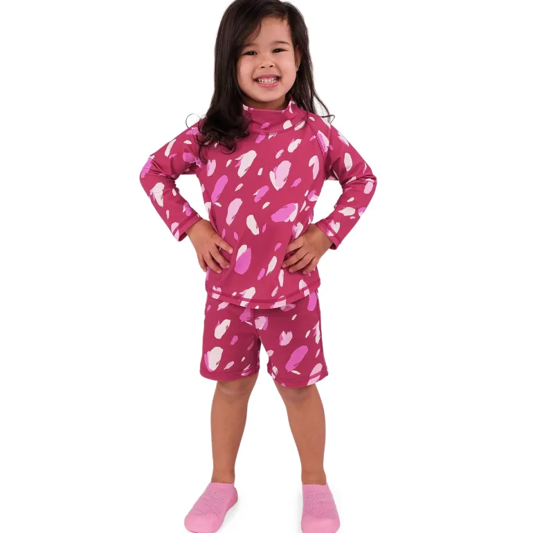Kids UV Rashguard Set | Pink Petals