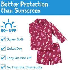 Kids UV Rashguard Set | Pink Petals