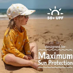 Kids UV Rashguard Set | Yellow Flower