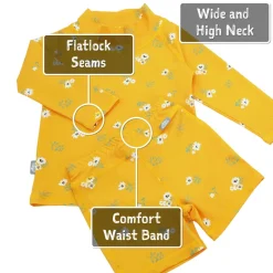 Kids UV Rashguard Set | Yellow Flower