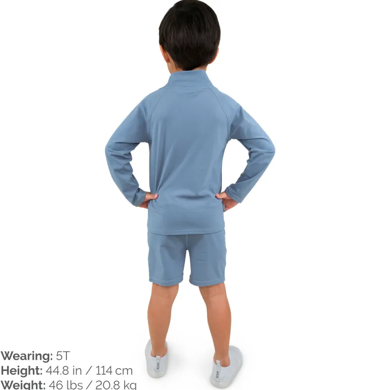 Kids UV Rashguard Top | Blue Grey