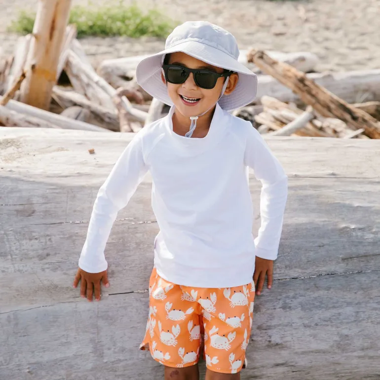 Kids UV Rashguard Top | White
