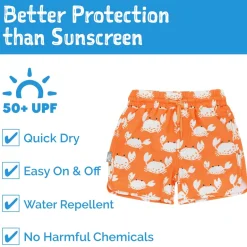 Kids UV Swim Shorts | Crabby Crab