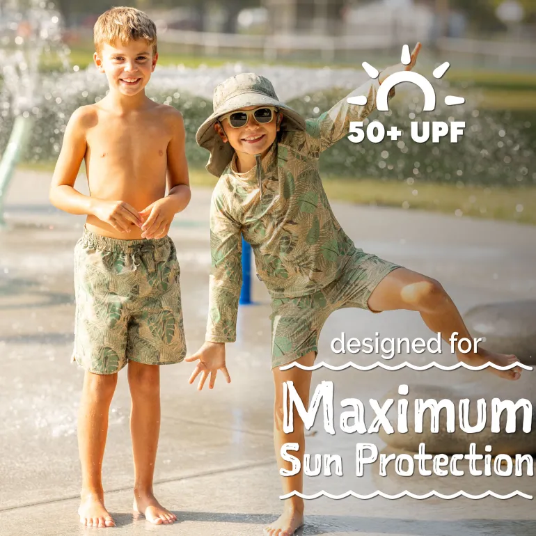 Kids UV Swim Shorts | Jungle Safari