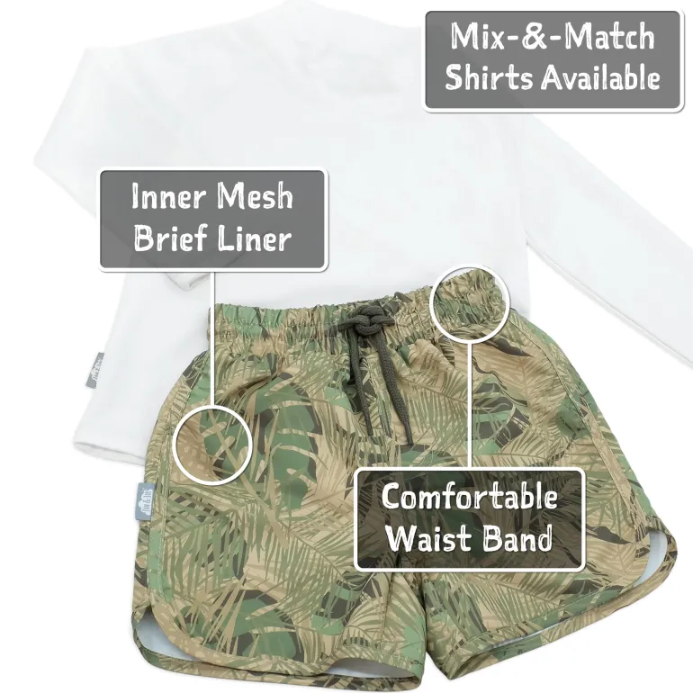 Kids UV Swim Shorts | Jungle Safari