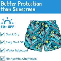 Kids UV Swim Shorts | Tropical