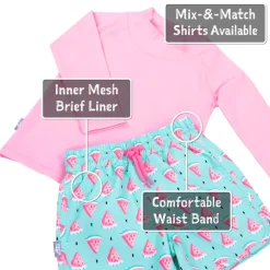 Kids UV Swim Shorts | Watermelon