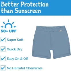 Kids UV Swim Trunks | Blue Grey