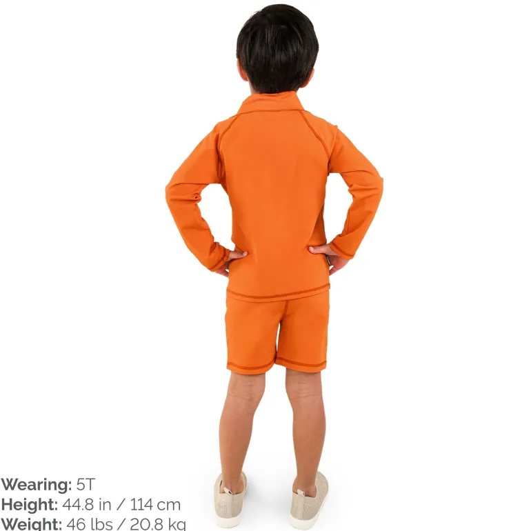Kids UV Swim Trunks | Tangerine