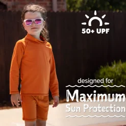 Kids UV Swim Trunks | Tangerine