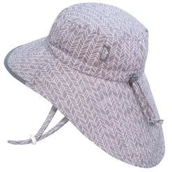 Kids Water Repellent Adventure Hats | Grey Herringbone