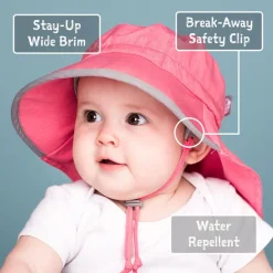 Kids Water Repellent Adventure Hats | Pink