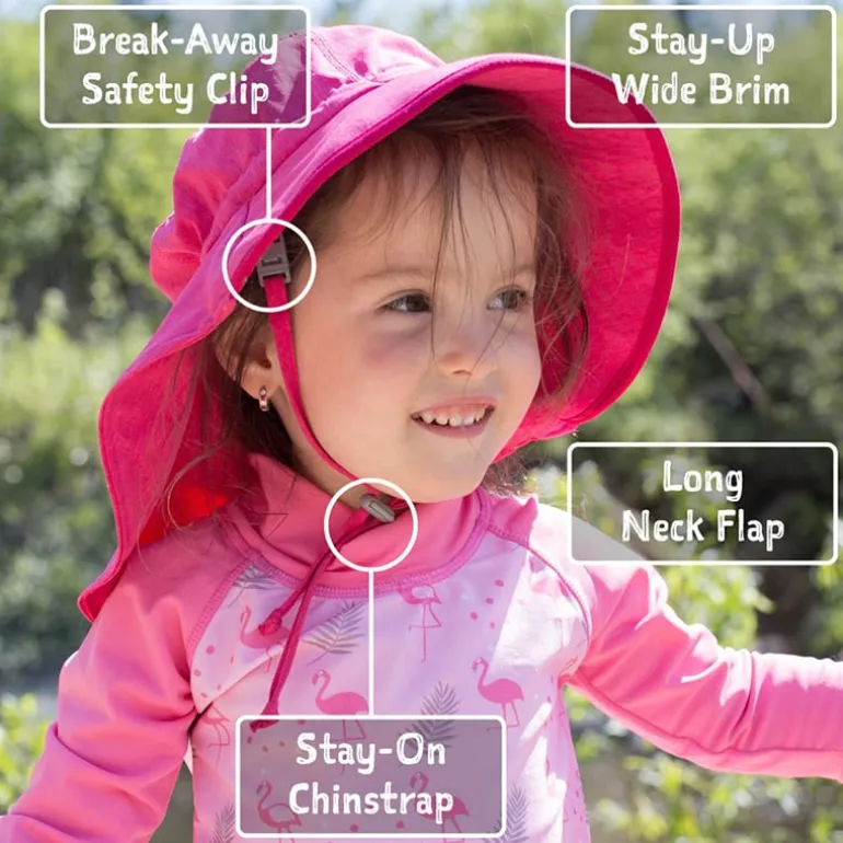 Kids Water Repellent Adventure Hats | Grey Herringbone