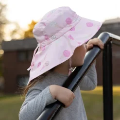 Kids Water Repellent Adventure Hats | Pink Ice Cream