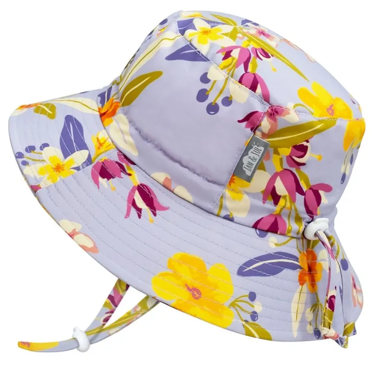 Kids Water Repellent Bucket Hats | Tropical Bloom