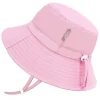 Kids Water Repellent Bucket Hats | Pink Sorbet