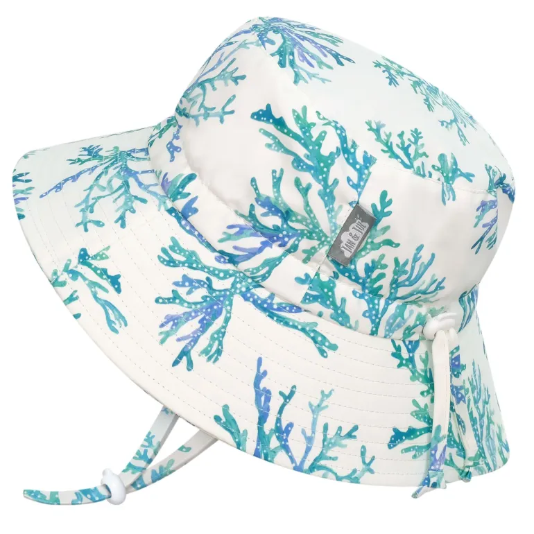 Kids Water Repellent Bucket Hats | Blue Coral