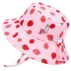 Kids Water Repellent Bucket Hats | Pink Strawberry
