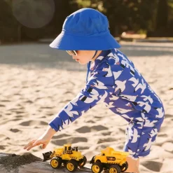 Kids Water Repellent Bucket Hats | Marine Blue