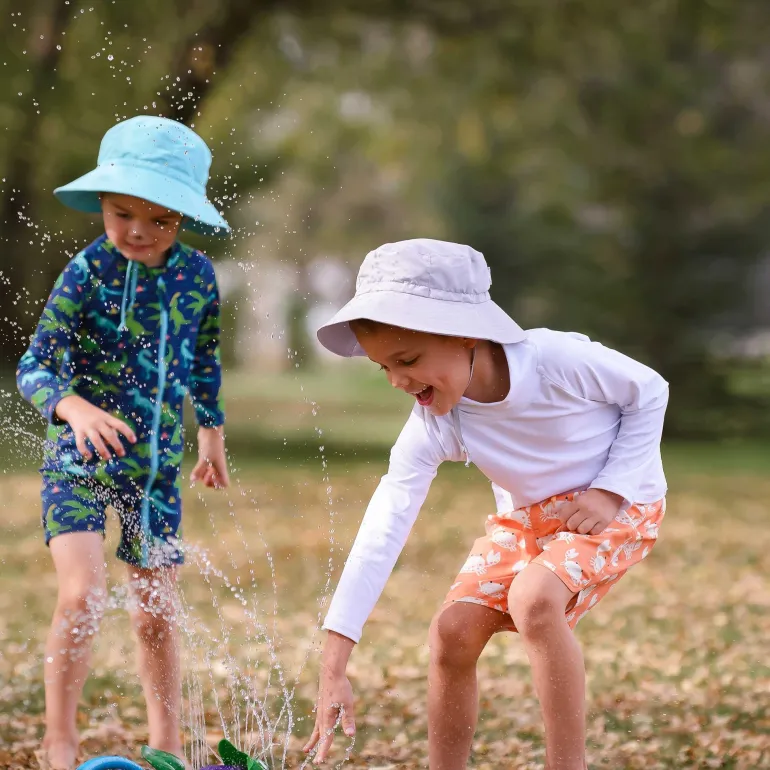 Kids Water Repellent Bucket Hats | Grey Cloud