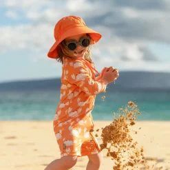 Kids Water Repellent Bucket Hats | Bright Orange