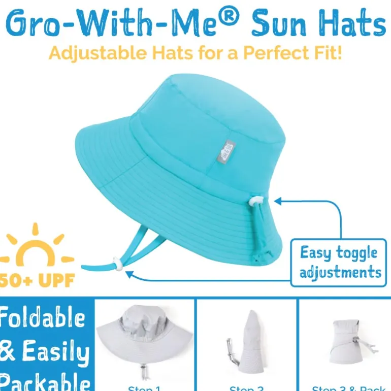 Kids Water Repellent Bucket Hats | Blue Plaid