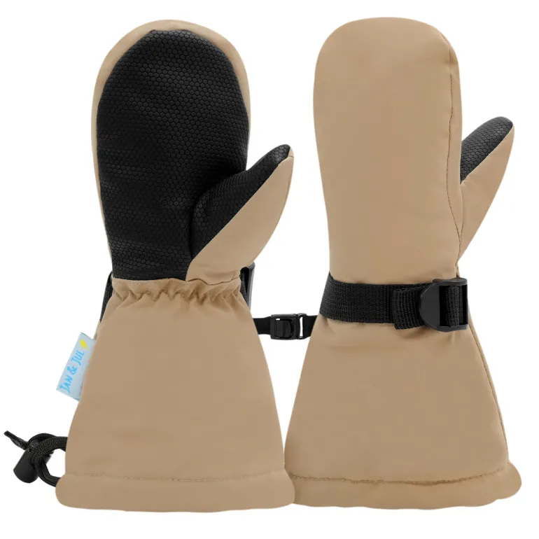 Kids Waterproof Mittens | Soft Brown