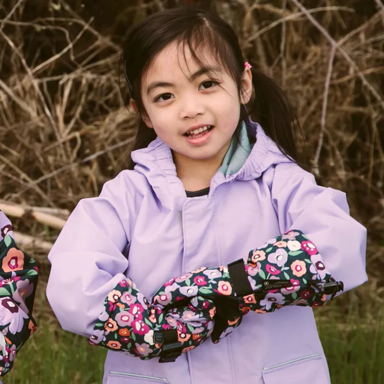 Kids Waterproof Mittens | Winter Flowers