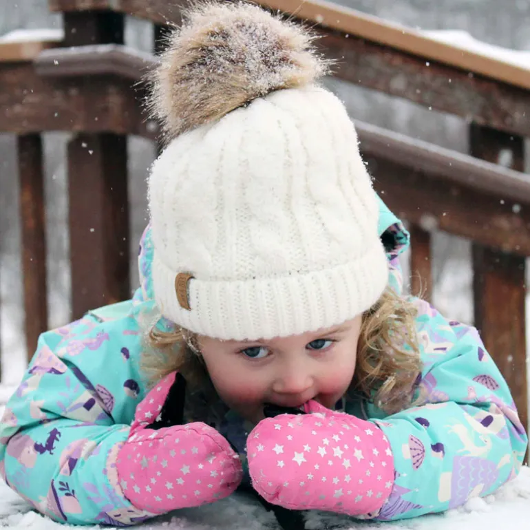 Kids Waterproof Mittens | Watermelon Pink Star