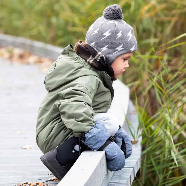 Kids Waterproof Mittens | Heather Grey