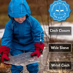 Kids Waterproof Mittens | Nebula Blue