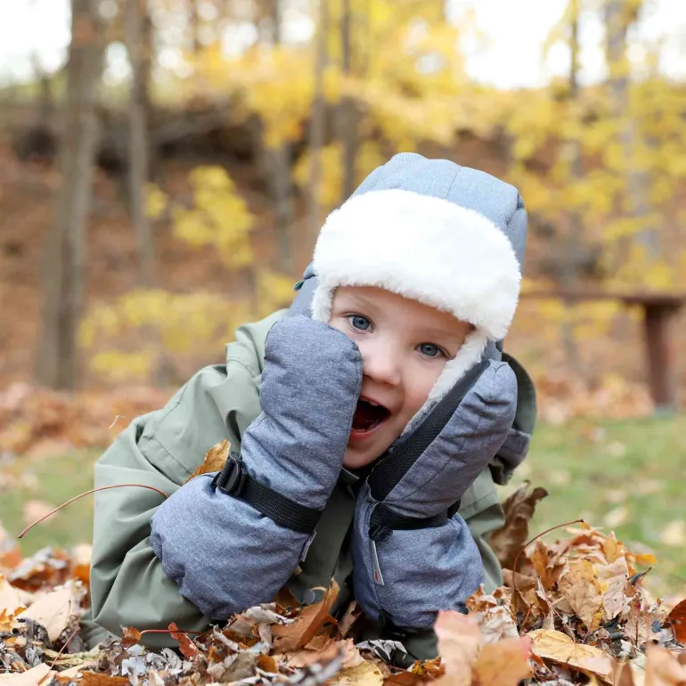 Kids Waterproof Mittens | Heather Grey