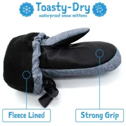 Kids Waterproof Mittens | Watermelon Pink Star