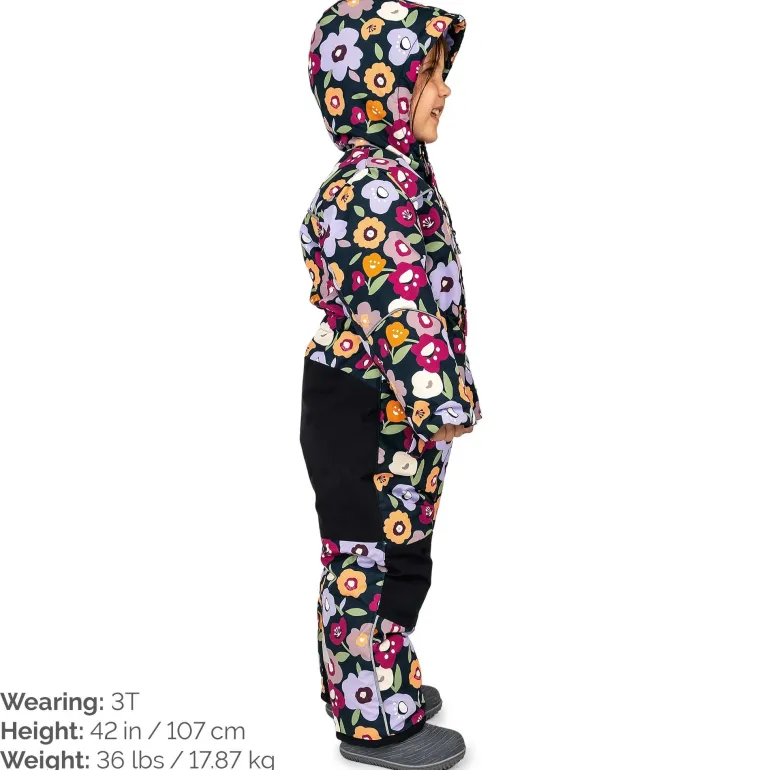Kids Waterproof Snowsuit | Winter Flowers