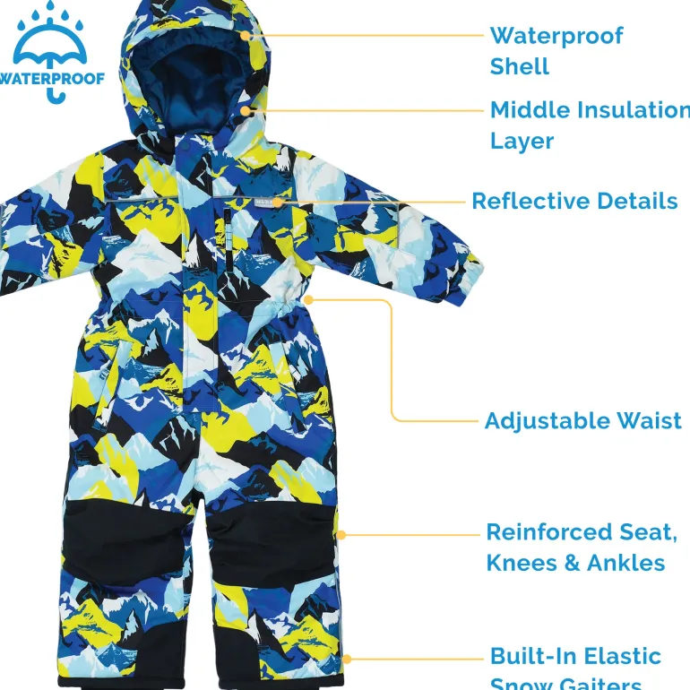 Kids Waterproof Snowsuit | Neon Peaks