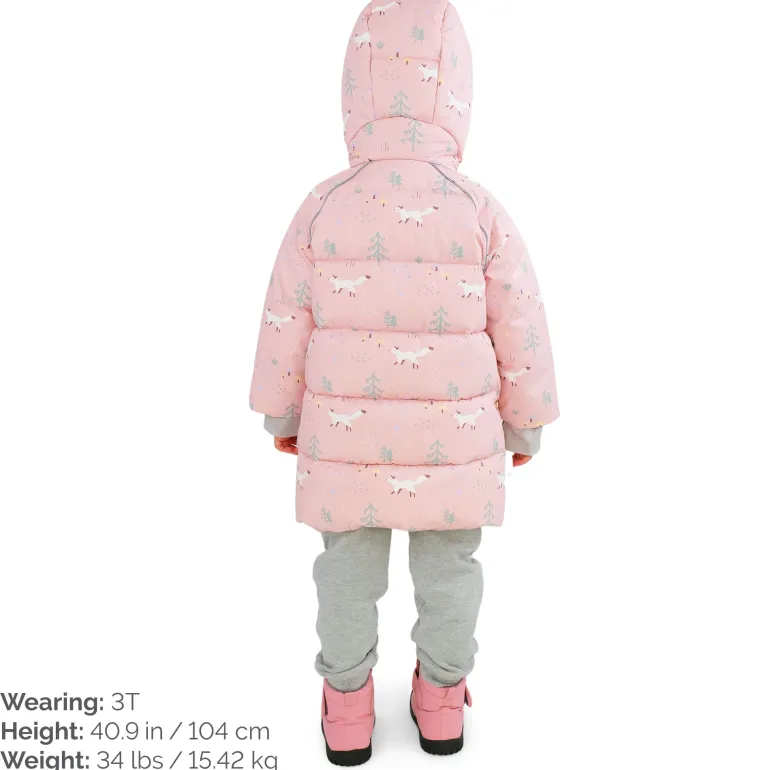 Kids Waterproof Winter Coat | Pink Forest