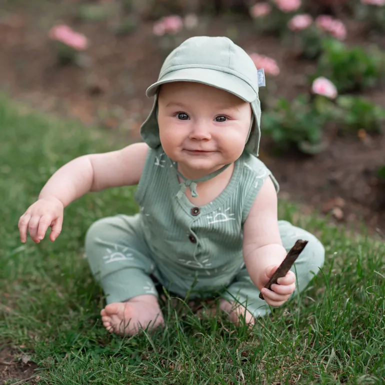 Sun Soft Baby Caps | Juniper Green