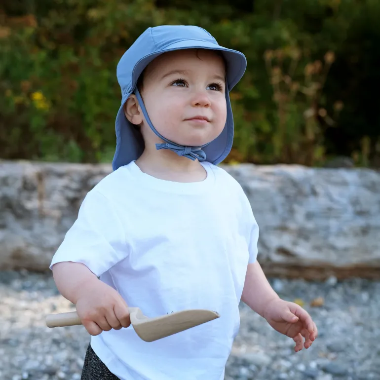 Sun Soft UV Baby Caps | Blue Grey
