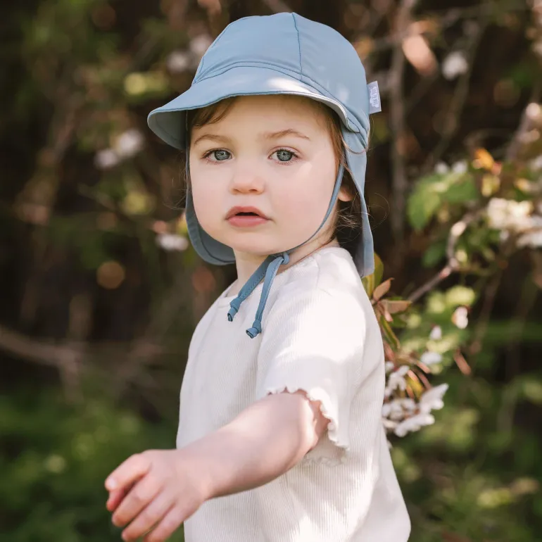 Sun Soft UV Baby Caps | Blue Grey