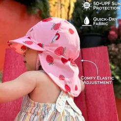 Sun Soft UV Baby Caps | Pink Strawberry