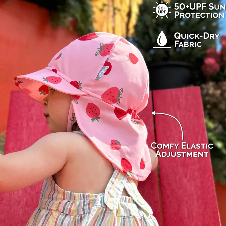 Sun Soft UV Baby Caps | Pink Strawberry