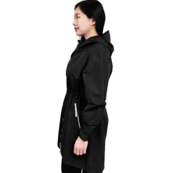 Womens Adjustable Rain Jackets | Black